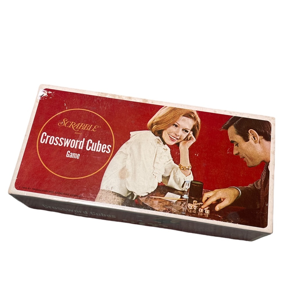 Vintage scrabble crossword cubes